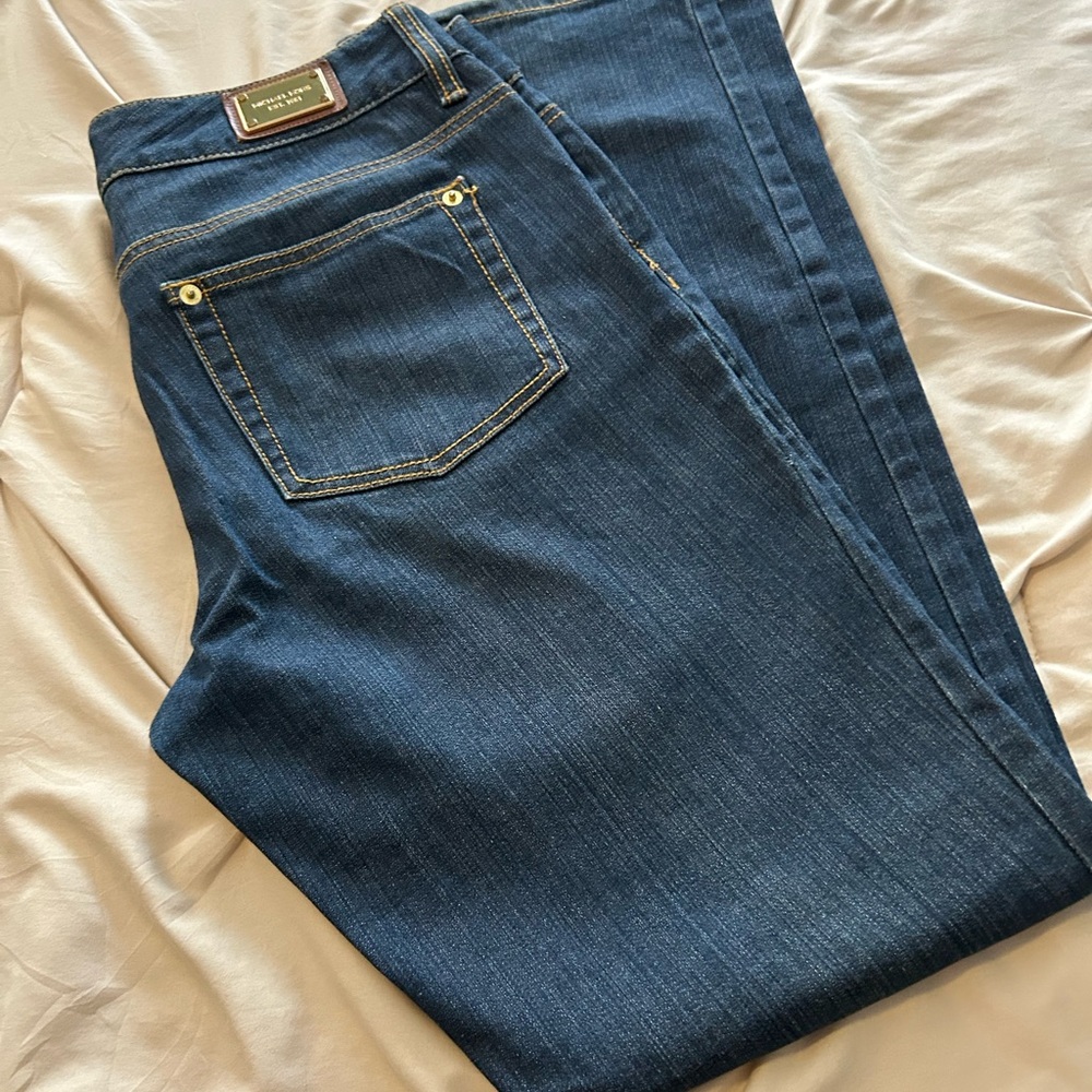 Michael Kors Blue Denim Jeans with Gold Accents